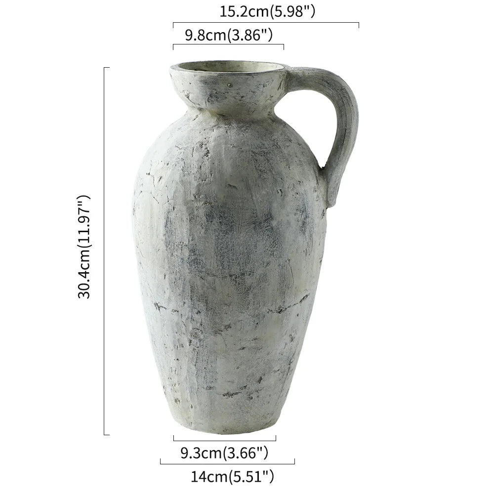 Rustic Handmade Ceramic Vase for Home Decor - AS Picture H - Vase