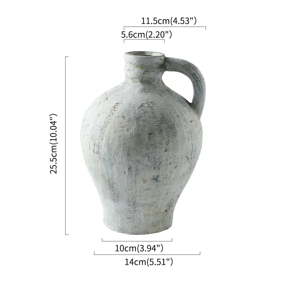 Rustic Handmade Ceramic Vase for Home Decor - AS Picture S - Vase