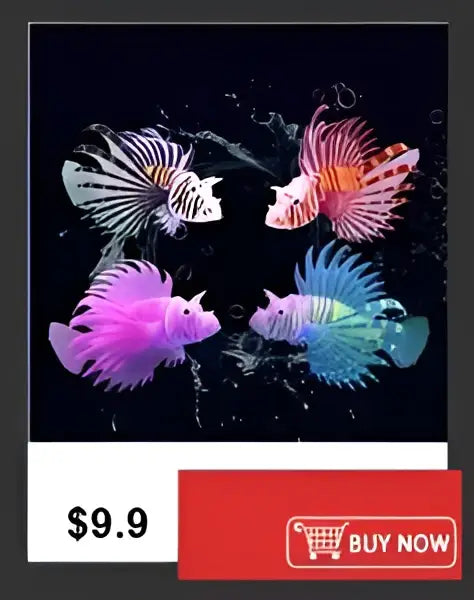 Colorful translucent betta fish figurines inside a decorbites™ shatterproof clear acrylic cylinder vase with flowing fins