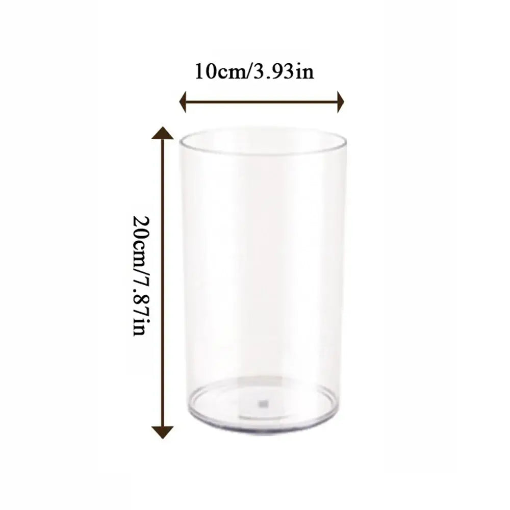 Decorbites shatterproof clear acrylic cylinder vase 10cm wide 20cm tall clear acrylic cylinder container