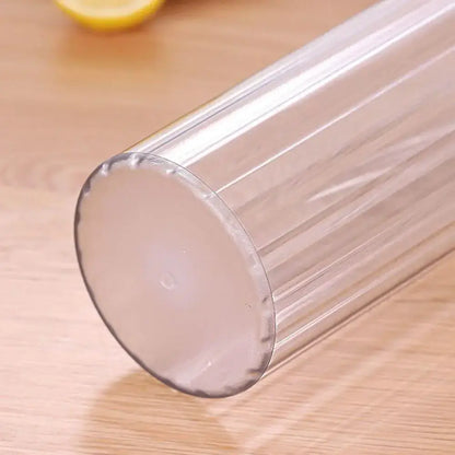 Decorbites™ shatterproof clear acrylic flower vase with ribbed design and smooth rounded base for elegant display