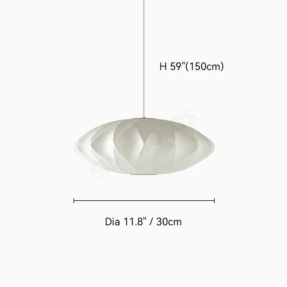 DecorBites™ Silk led pendant lamp with frosted white faceted glass shade and sleek metallic suspension cord