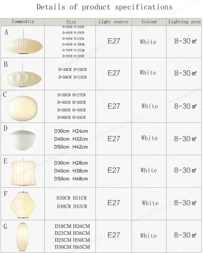 White pleated silk led pendant lamp with e27 bulb socket by decorbites modern designer lighting