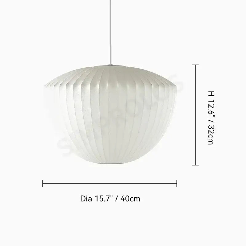 Decorbites™ silk white ribbed paper led pendant lamp with modern designer lighting for stylish interiors