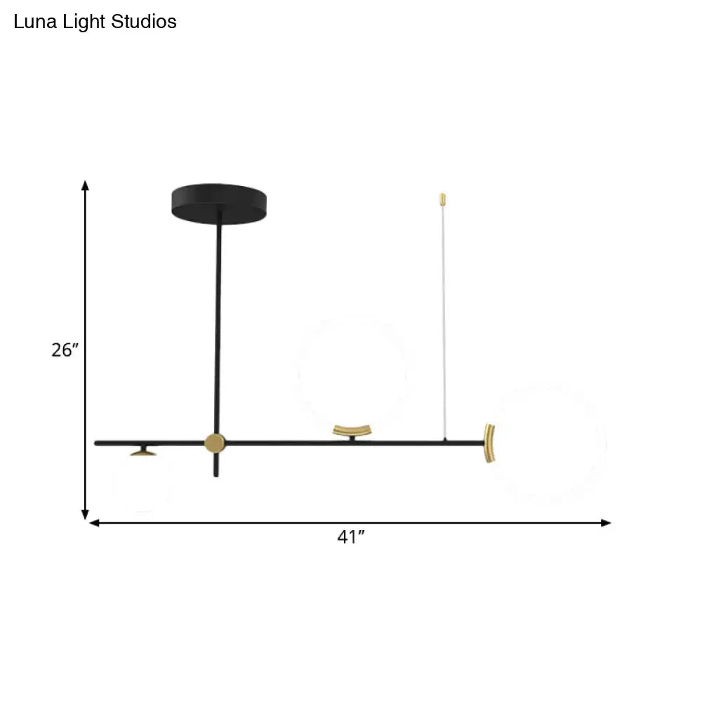 DecorBites sleek metal crossed line island light with modern black and gold minimalist led e26 e27 pendant design
