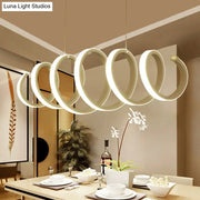 Decorbites sleek spiral led pendant light with warm white glow and pendant light minimalistic metal design