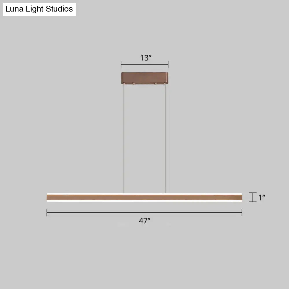 DecorBites™ sleek triangle island light is a copper-finished aluminum led hanging lamp ideal for restaurants