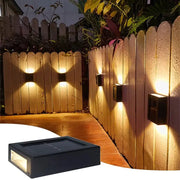 Decorbites™ solar led outdoor wall light with black matte finish and integrated lamp beads for pathway illumination
