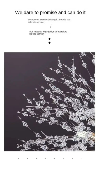 Clear glass bead decorative branch with slender stems and sparkling beads for decorbites™ starry sky crystal pendant light