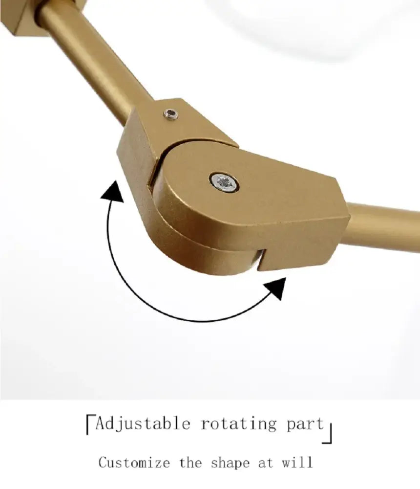 Gold-colored metal adjustable rotating joint for decorbites™ stylish chandelier lighting for modern chandelier use