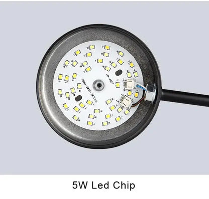 Decorbites™ stylish led chandelier featuring a circular 5w led chip with yellow leds on a white pcb in black housing for home decor