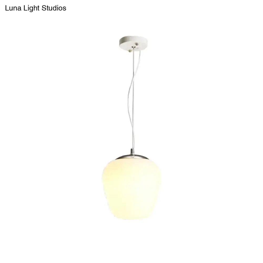 Decorbites™ stylish nordica pendant light with opal glass frosted globe and chrome accents ideal for office and kitchen island