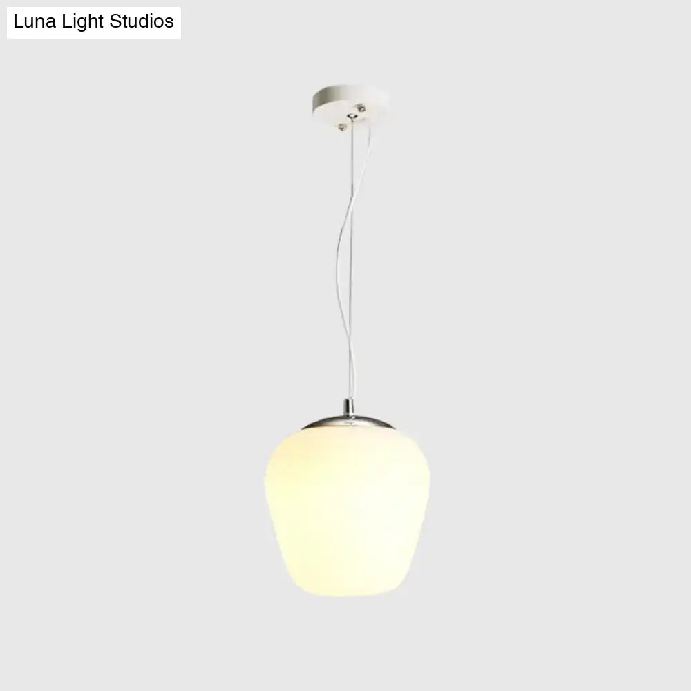 Decorbites™ nordic pendant light with opal glass globe and chrome accents ideal for office and kitchen island lighting