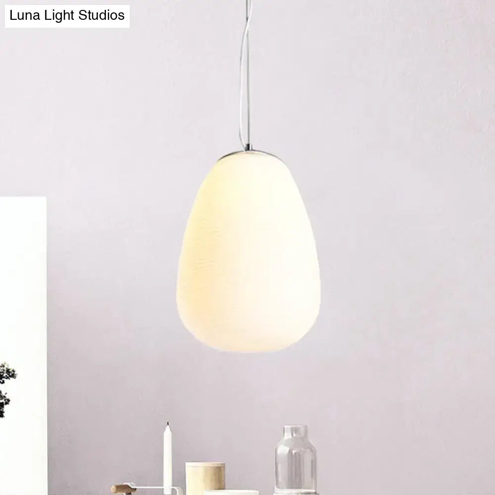 Decorbites™ stylish nordica pendant light with frosted opal glass shade and polished chrome finish ideal for office and kitchen island