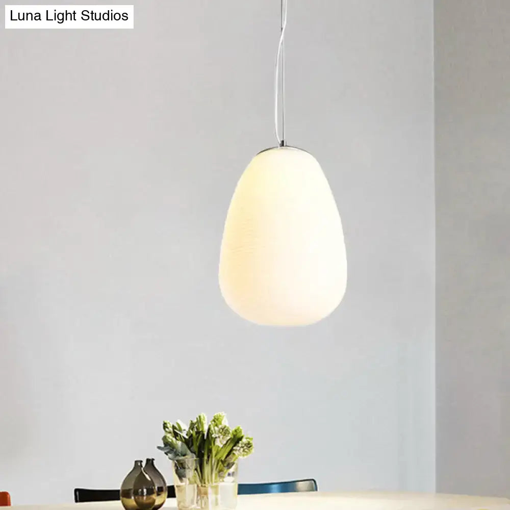 Decorbites™ stylish nordica pendant light with frosted opal glass shade and polished chrome finish ideal for office and kitchen island