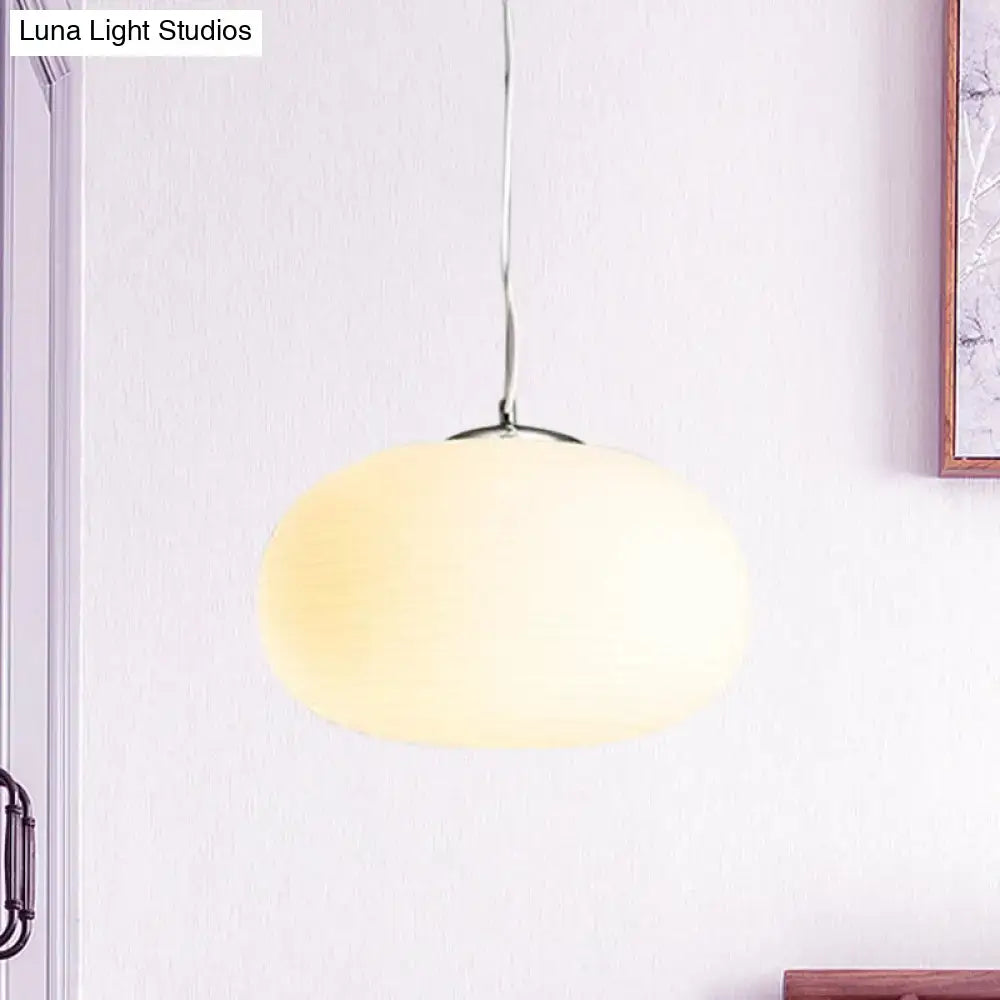 Decorbites™ stylish nordica pendant light with frosted opal glass and chrome fixture ideal for office and kitchen island lighting