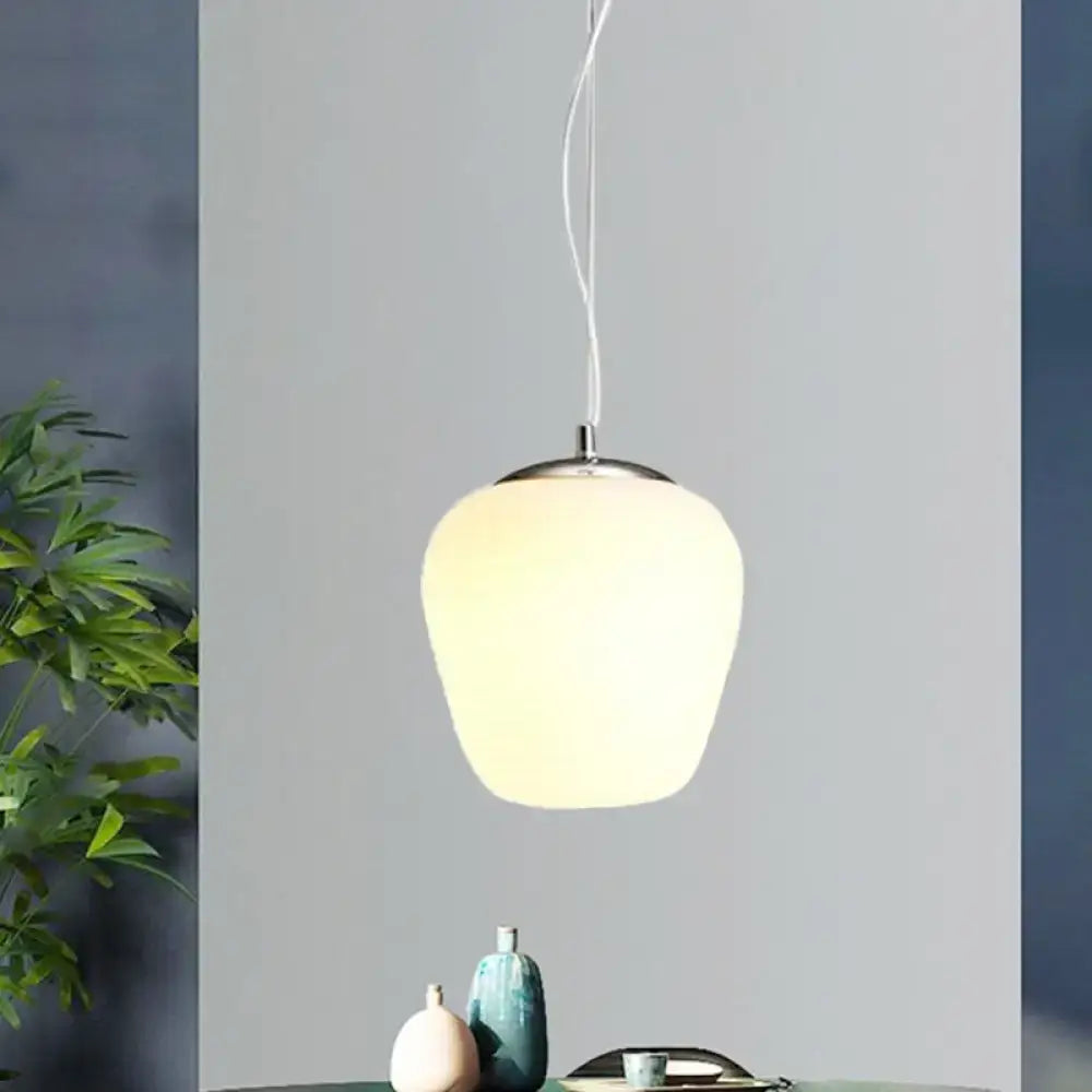 Decorbites™ stylish nordica pendant light with frosted opal glass and chrome finish ideal for office and kitchen island lighting