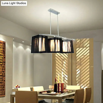 DecorBites traditional black pendant light with rectangular fabric shade and e26 e27 warm glowing interior for dining room