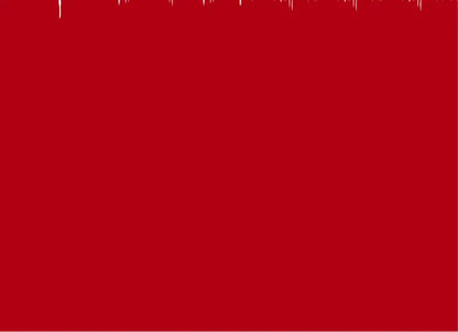 Solid crimson red background with subtle white dripping texture behind the transparent nordic vase for plants and flowers
