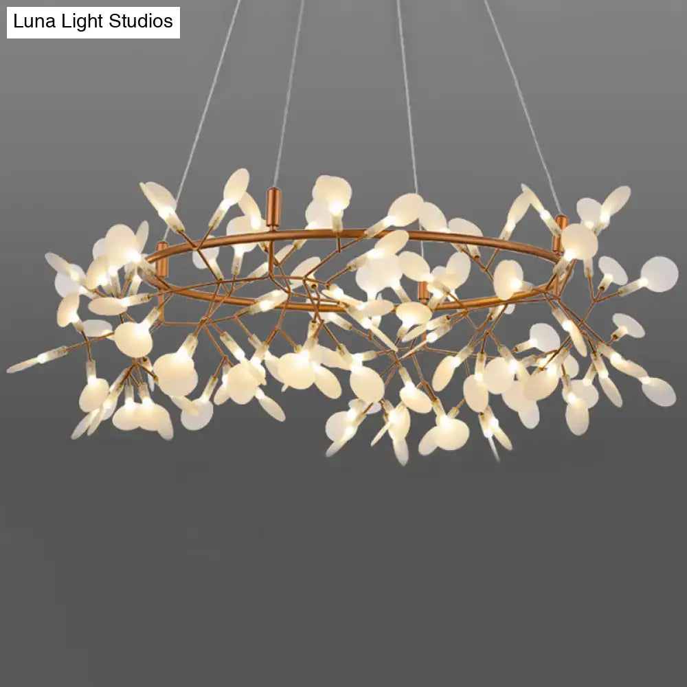 DecorBites™ ultra-modern circular ceiling light with bronze frame and warm color temperature for restaurants
