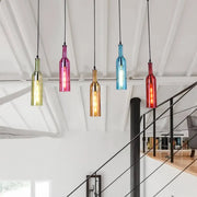 Decorbites vintage black bottle cluster pendant lamp with colorful glass shades hanging pendant lamp for restaurants 220v-240v 110v-120v