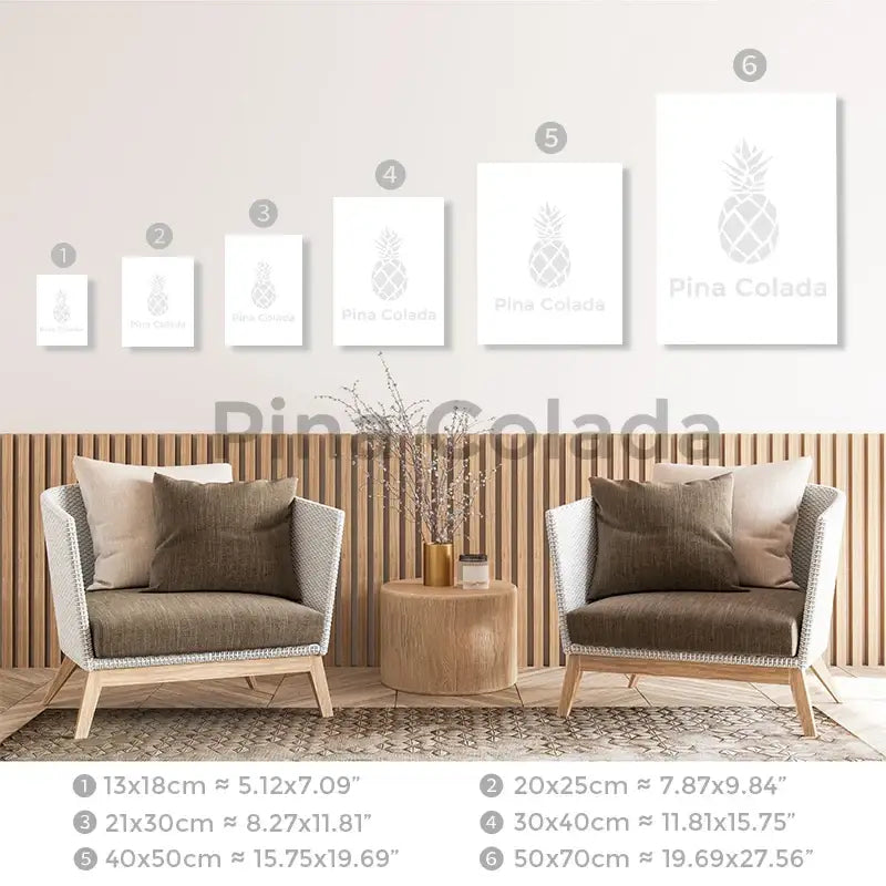 DecorBites™ vintage human anatomy canvas art print with white pineapple theme and subtle gray silhouette for home decor