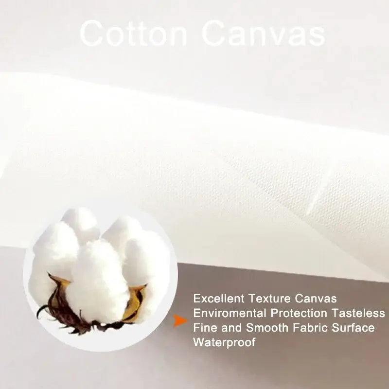 White cotton canvas fabric with fine texture featuring vintage pink cartoon print and environmental waterproof qualities