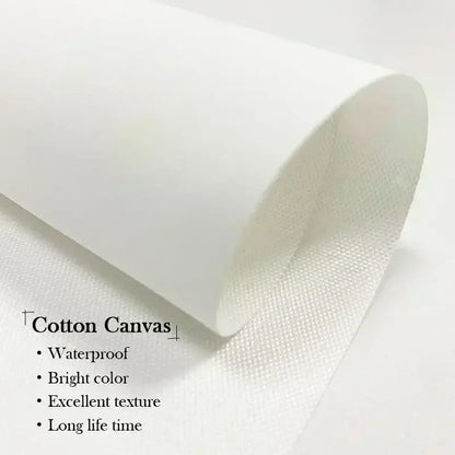 White cotton canvas roll with textured woven surface for decorbites vintage poland city posters canvas prints