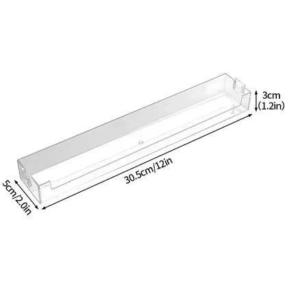 Decorbites™ wall mounted transparent acrylic storage rack shelf 30.5cm by 12in rectangular design for organized storage