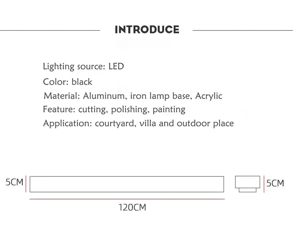 Decorbites™ waterproof led outdoor wall light black with aluminum and acrylic construction for durable wall lighting