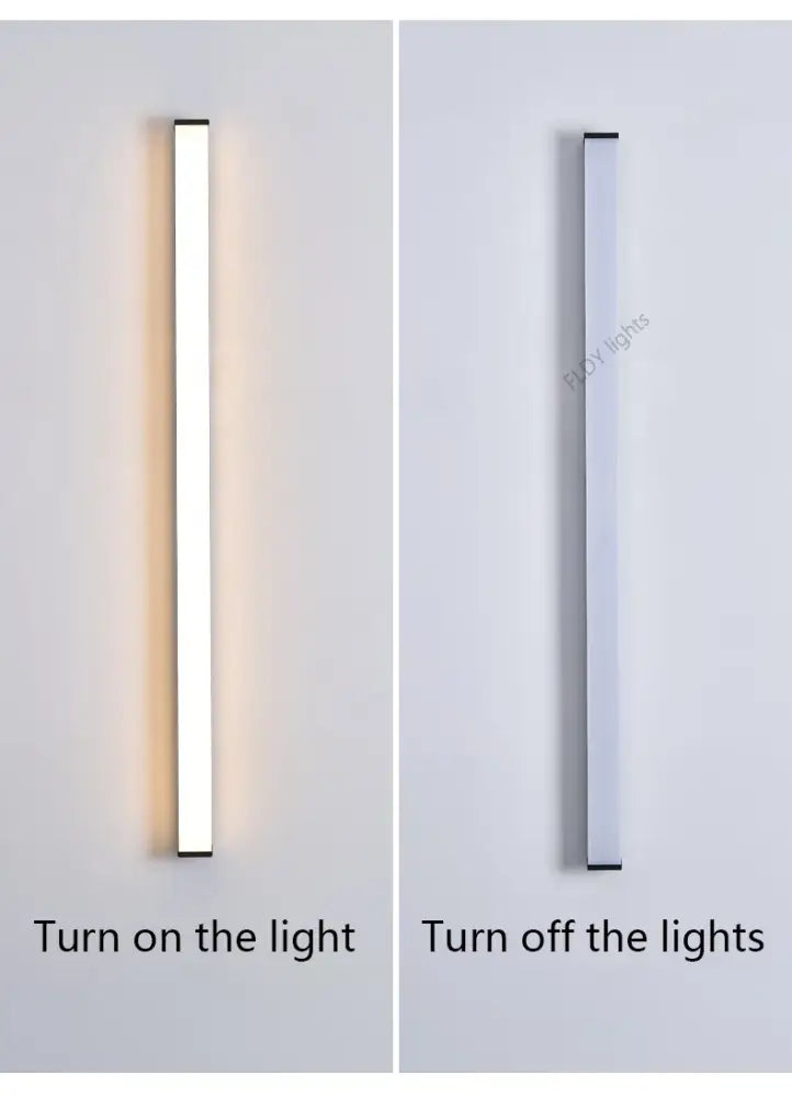 Modern slim DecorBites waterproof led outdoor wall light with a sleek metallic finish and minimalist rectangular design
