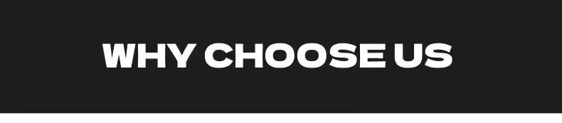 White bold text saying why choose us on black background for decorbites™ waterproof led outdoor wall light promotion