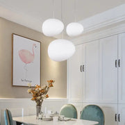 Three white glass oval pendant lights hanging from ceiling in simple style decorbites glass oval ceiling fixture