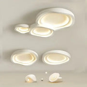 Modern minimalist decorbites™ white led ceiling lamps shaped like clouds with soft glowing illumination for home lighting