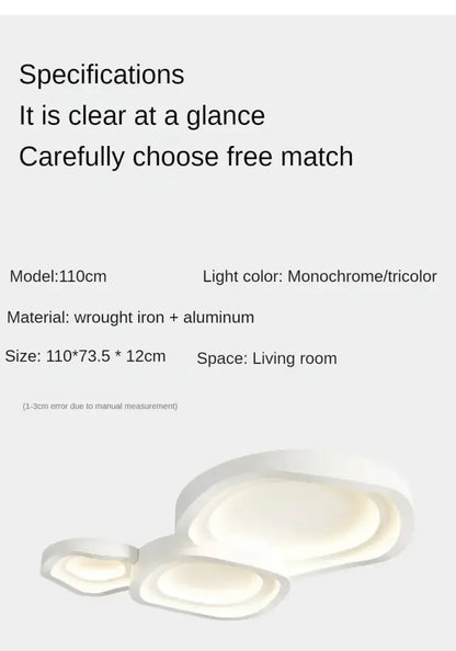 Modern white led ceiling lamps by decorbites featuring layered wrought iron and aluminum design for minimalist decor