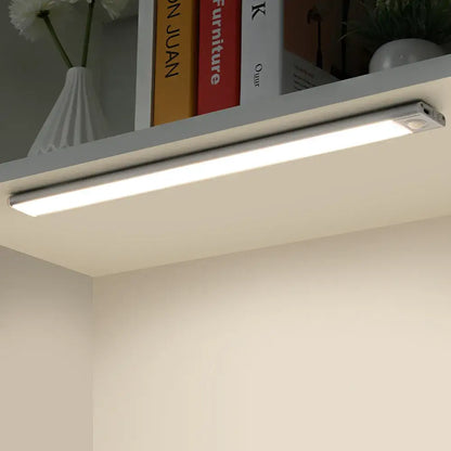 Decorbites™ brynjar sleek metallic led strip cabinet lighting with integrated control panel for kitchen units lighting solution