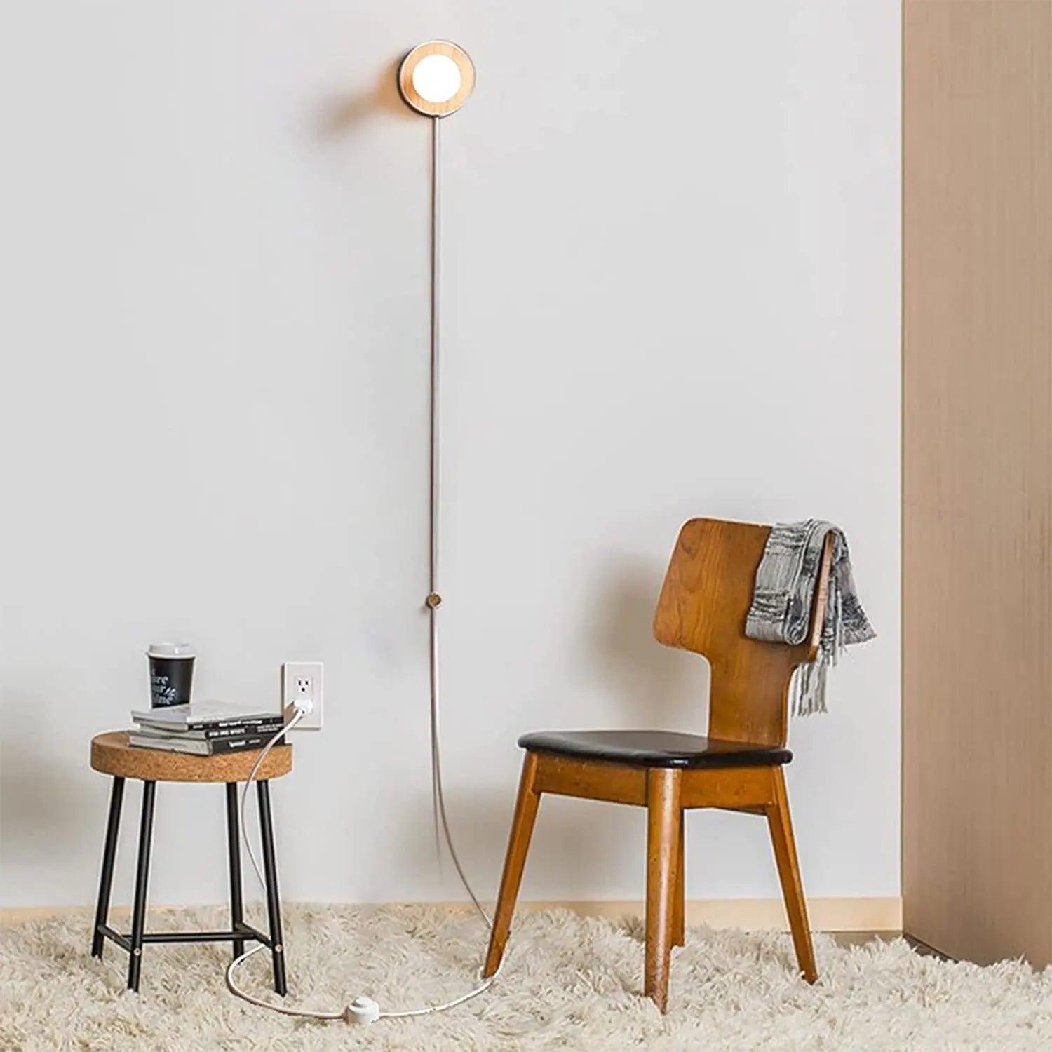 Wood Plug-In Wall Sconce by BO-HA