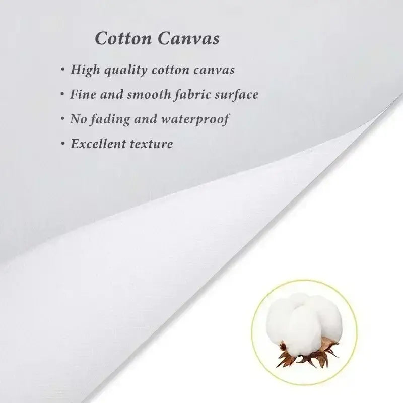 White cotton canvas with smooth surface waterproof and fade resistant for decorbites y2k rock style canvas posters