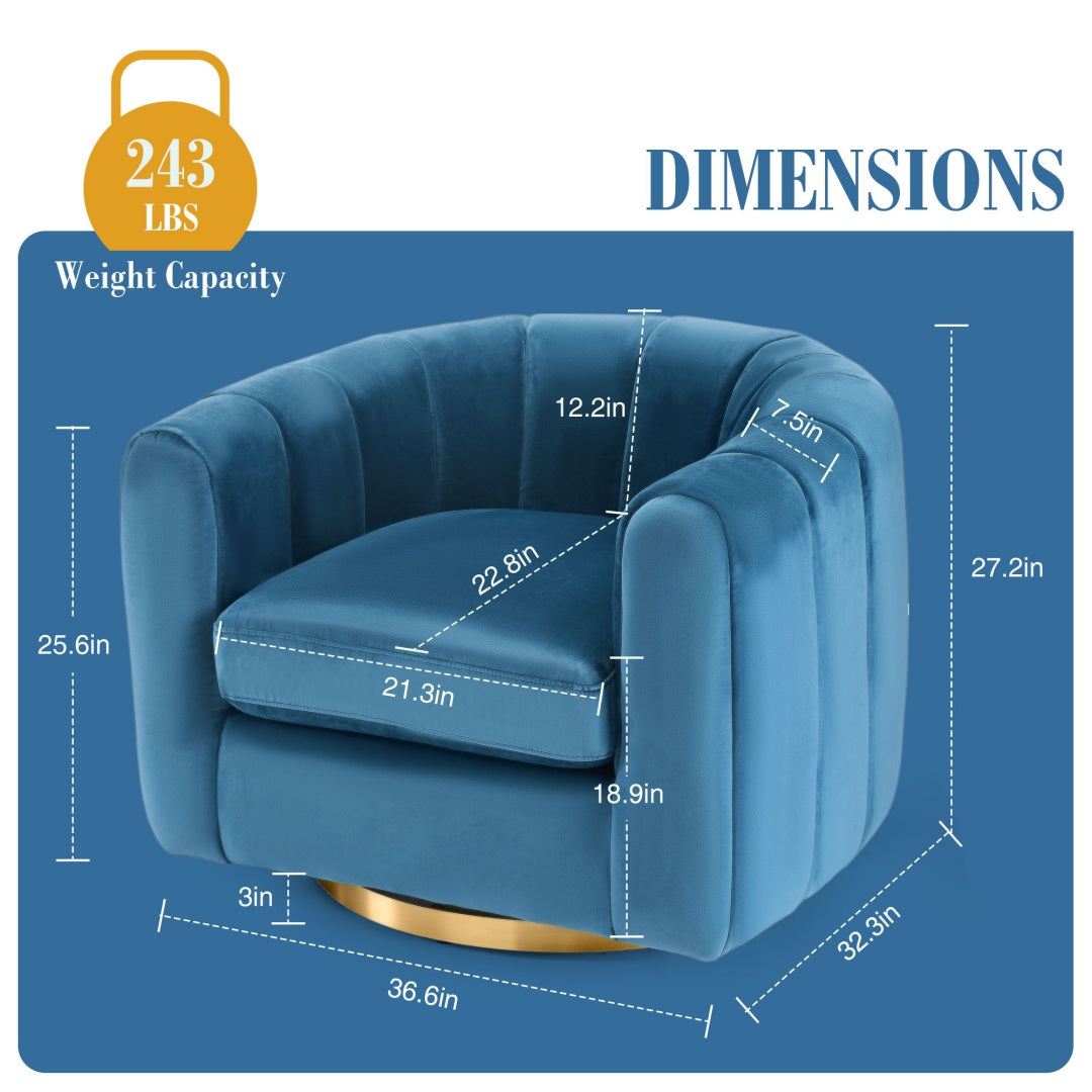 Velvet Rotary Single Sofa