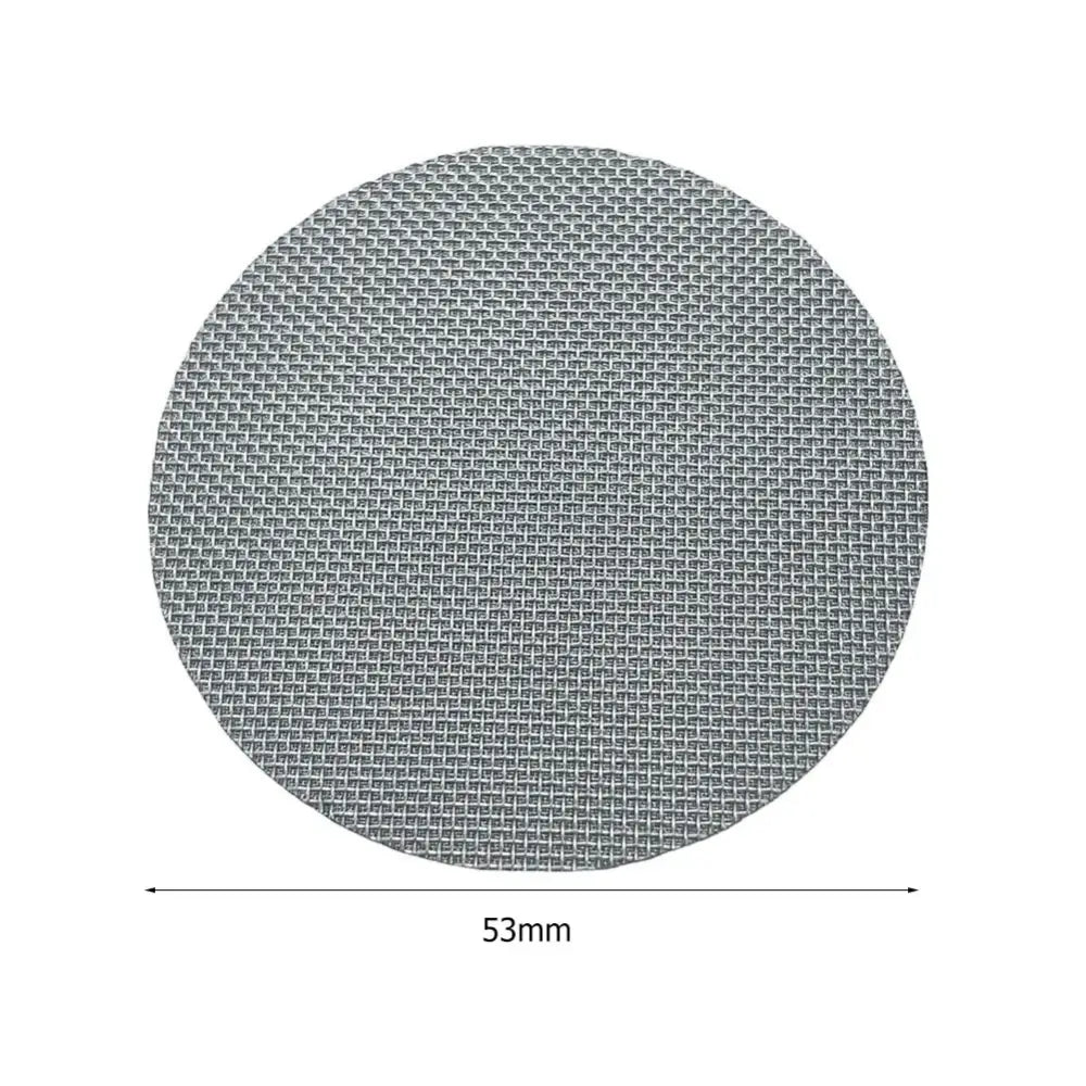 Circular metal mesh disc puck screen 53mm diameter for decorbites espresso puck denim blue black coasters holder
