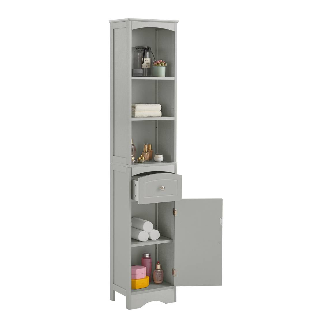 Tall Bathroom Cabinet Storage Cabinet With Drawer Adjustable Shelf