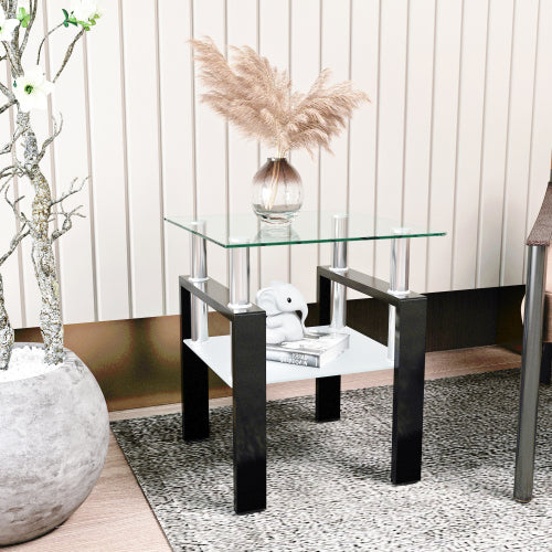 Transparent Black Glass Table