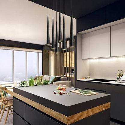 Dimmable Brushed Stainless Cone LED Pendant Light - Decorbites