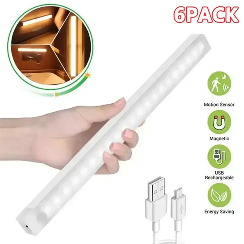 White dimmable led motion sensor strip light with magnetic design for kitchen by decorbites dimmable led motion
