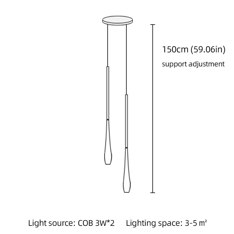 Droplet Aluminum Pendant Light With Remote Dimming - Decorbites