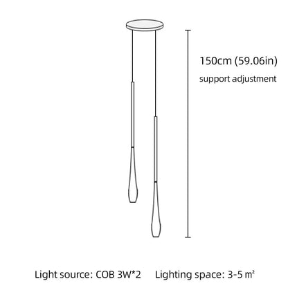 Droplet Aluminum Pendant Light With Remote Dimming - Decorbites