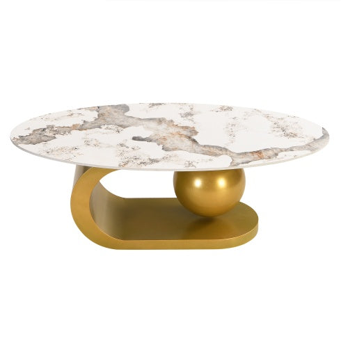 Marble Oval Coffee Table