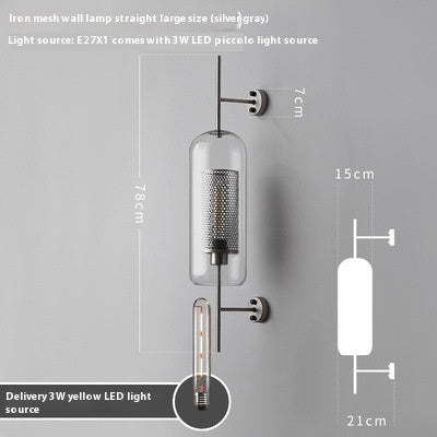 Living Room Wall Lamp Retro Creative Corridor Aisle Glass Ball Wall Lamp