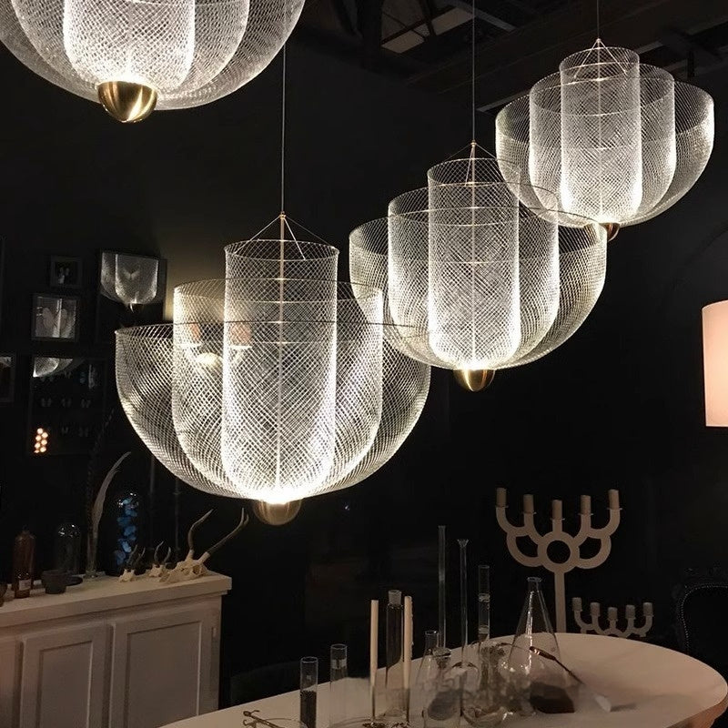 Nordic Iron Mesh Personality Shape Light And Shadow Chandelier