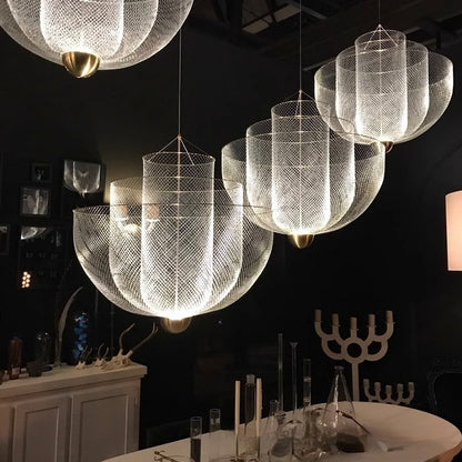 Nordic Iron Mesh Personality Shape Light And Shadow Chandelier